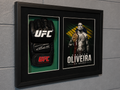 CHARLES OLIVEIRA Signed UFC Glove Shadow Box BAS Gallery Ed 18x14 Custom art