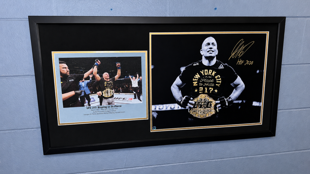 Georges St-Pierre Signed UFC 217 Final Fight Display – 39x20 Vault Collection