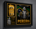 Alex Pereira Signed Gold UFC Glove Shadow Box | JSA | Icon Gold Series
