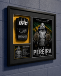 Alex Pereira signed UFC glove professionally framed Icon Black Series MMA shadow box