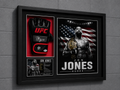 Jon Jones Signed Black UFC Glove Shadow Box Autograph Beckett COA Limited Ed.
