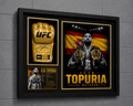 Ilia Topuria Signed Gold UFC Glove Shadow Box JSA | Icon Gold | Limited Edition of 3