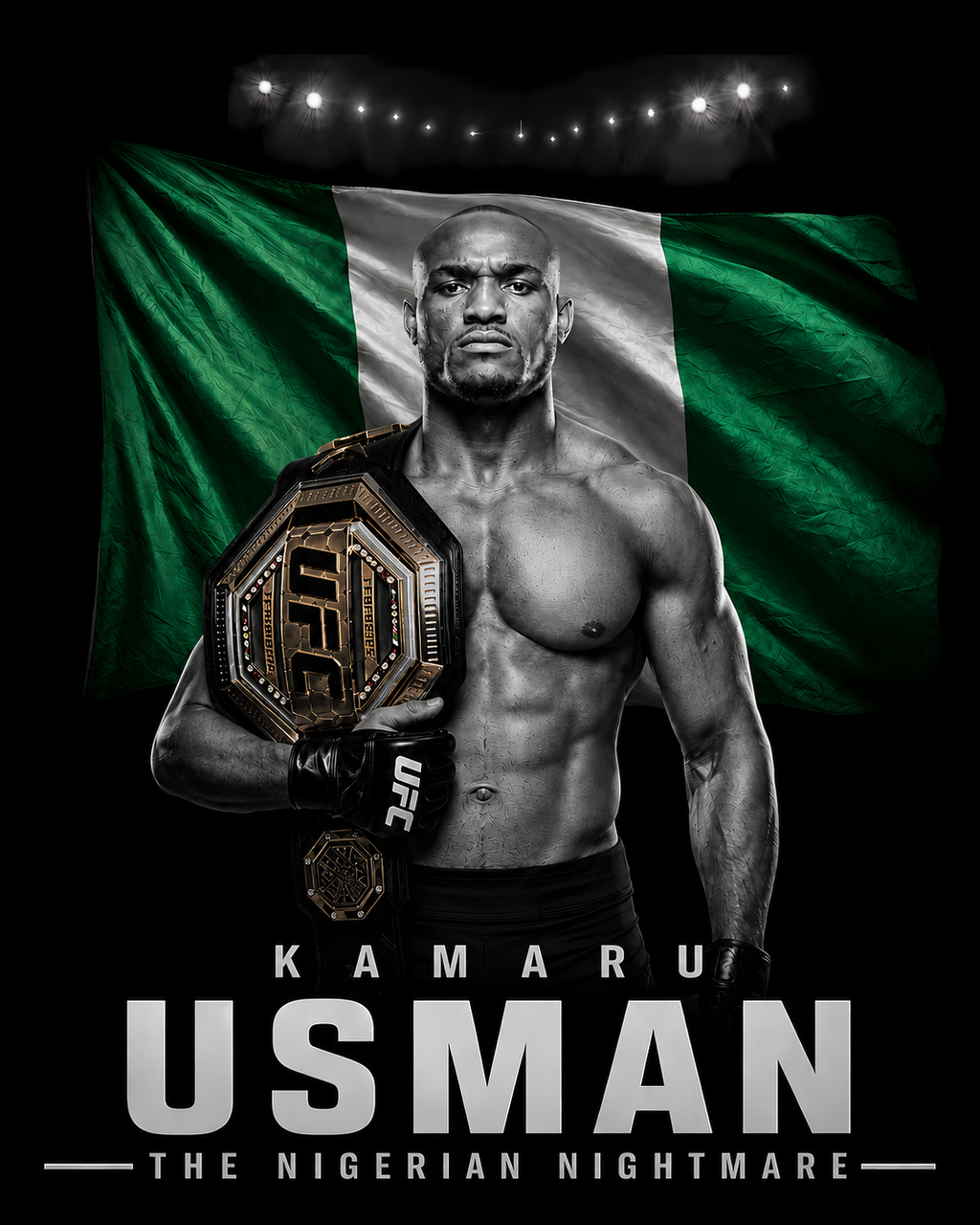 Kamaru Usman Signed UFC Glove Shadow Box – Gallery Edition | JSA Authenticated