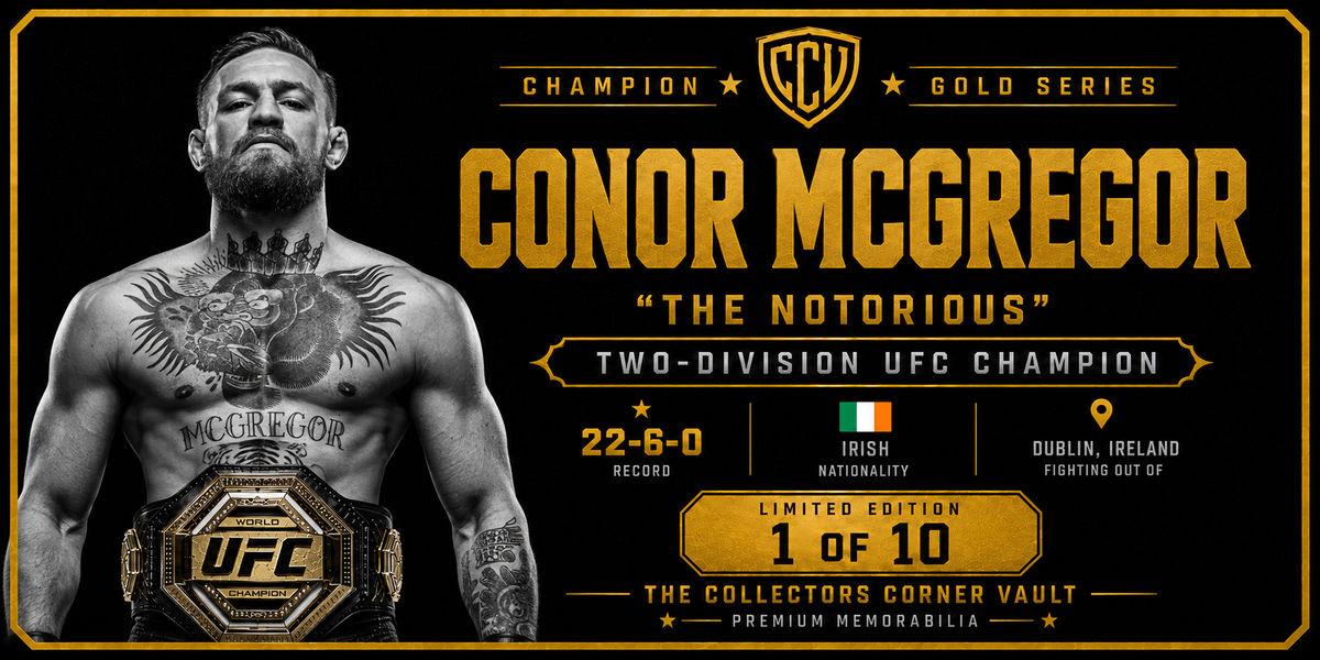 Conor McGregor Signed Gold UFC Glove PSA Champion Gold Series Limited 1/10