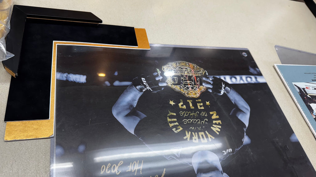 Georges St-Pierre Signed UFC 217 Final Fight Display – 39x20 Vault Collection