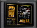 Jon Jones Signed Gold UFC Glove Shadow Box Autograph JSA COA Limited Edition