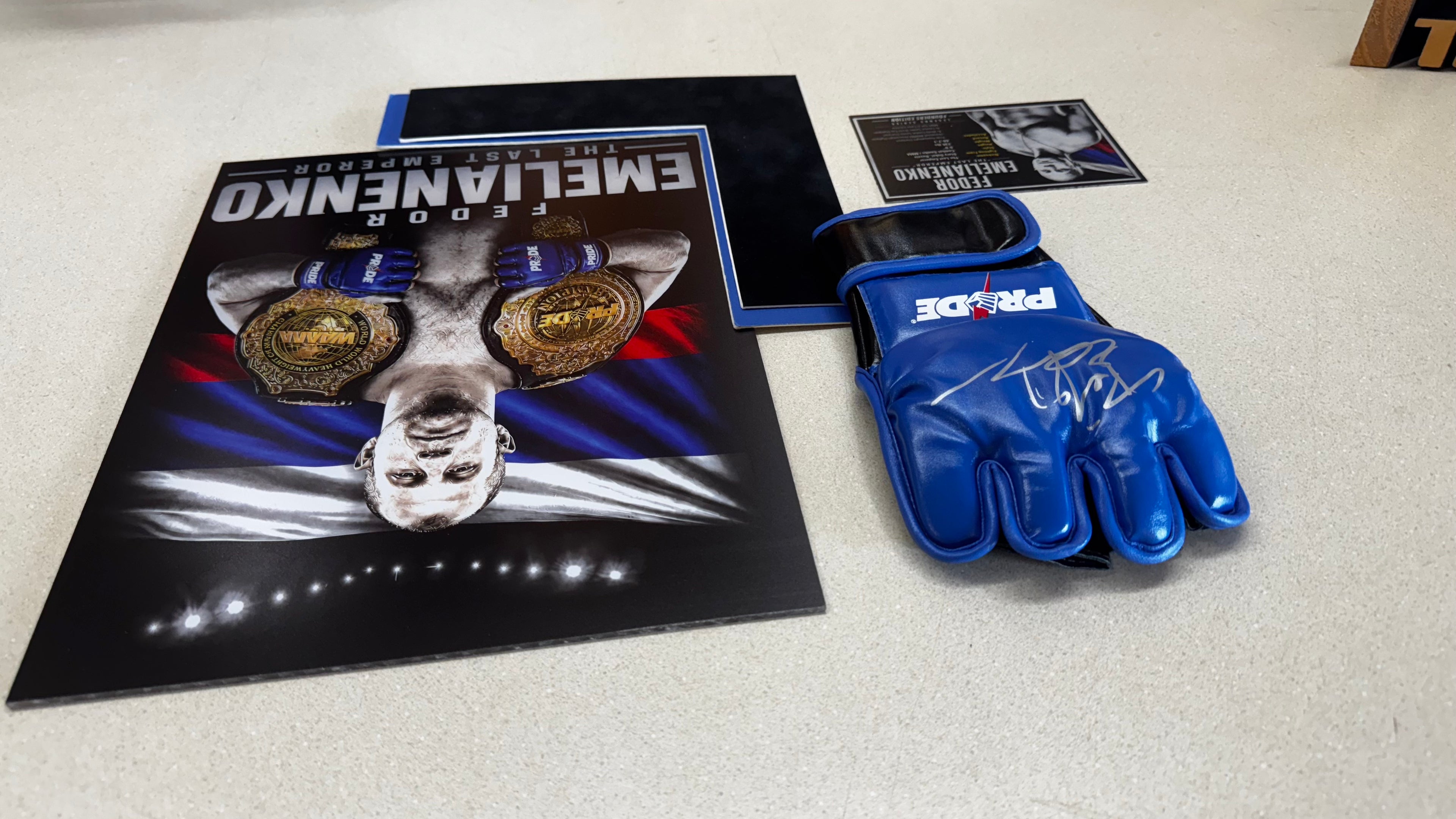 Fedor Emelianenko Signed PRIDE FC Glove Shadow Box | MMA Legend | Limited 1/10