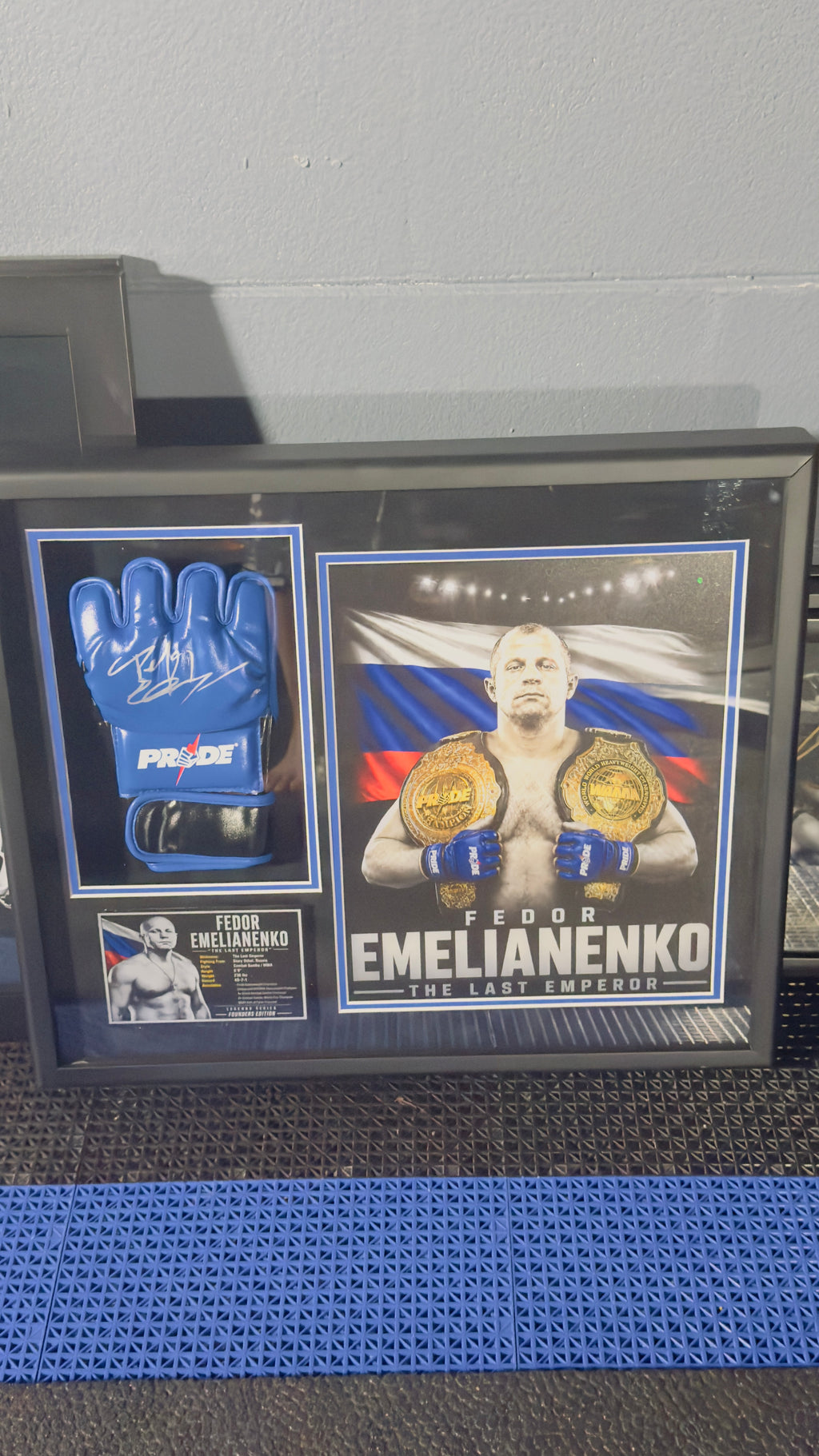 Fedor Emelianenko Signed PRIDE FC Glove Shadow Box | MMA Legend | Limited 1/10