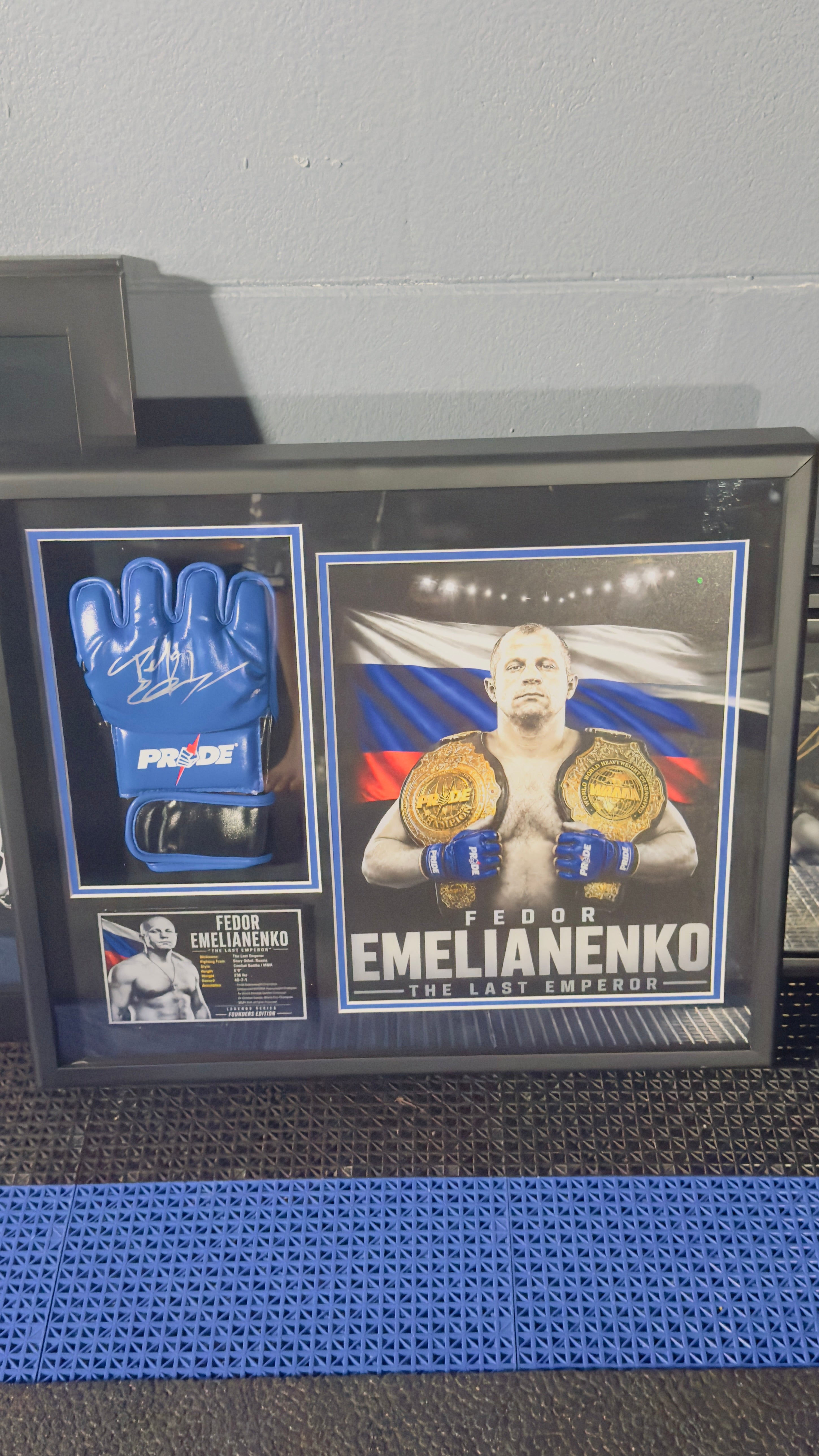 Fedor Emelianenko Signed PRIDE FC Glove Shadow Box | MMA Legend | Limited 1/10