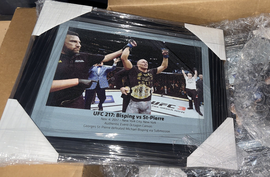 Georges St-Pierre Signed UFC 217 Final Fight Display – 39x20 Vault Collection