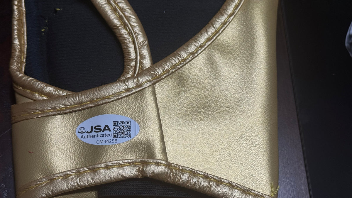 Alex Pereira Signed Gold UFC Glove Shadow Box | JSA | Icon Gold Series