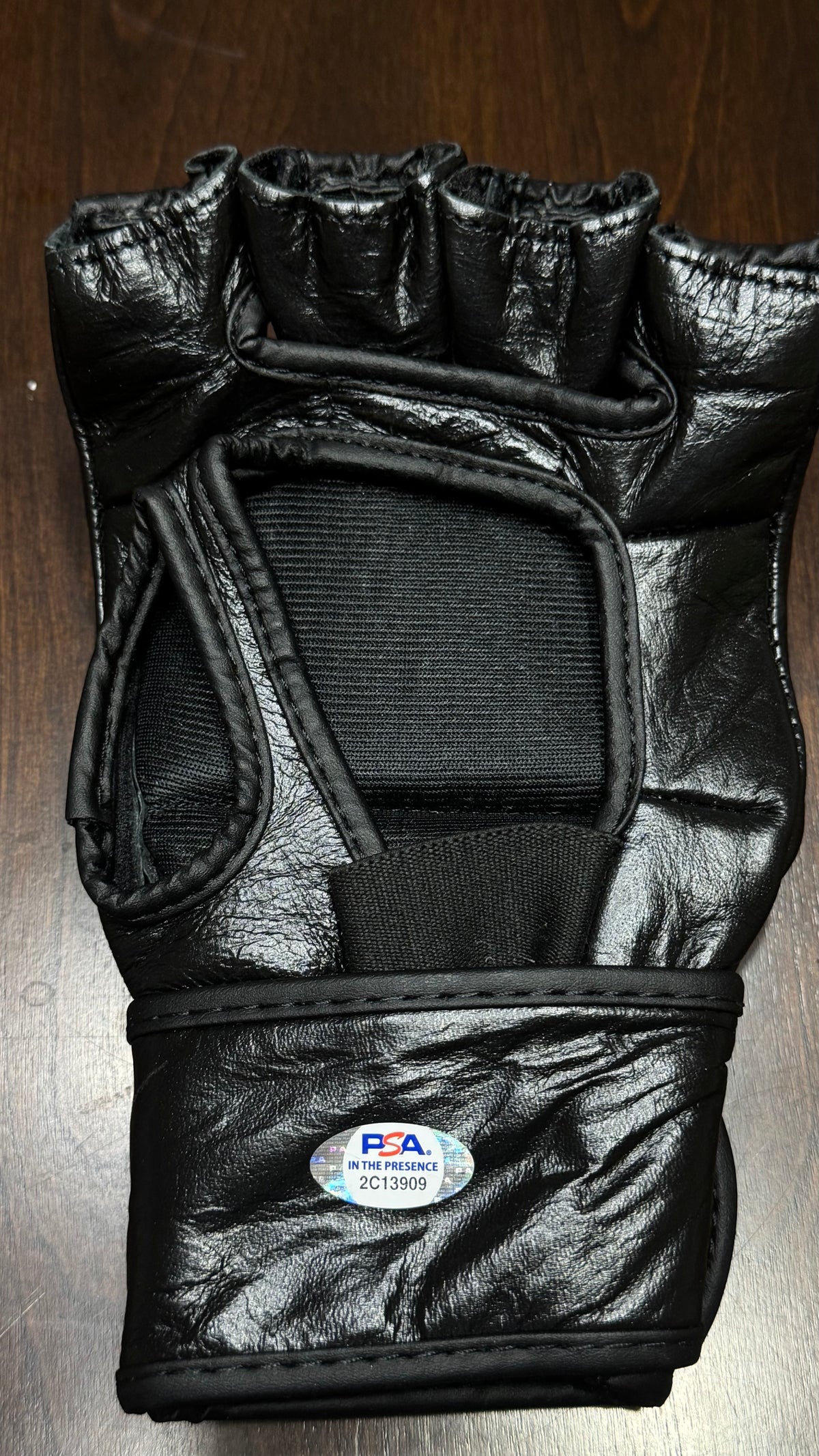 PSA DNA verification for Khamzat Chimaev signed UFC glove certification 2C13909