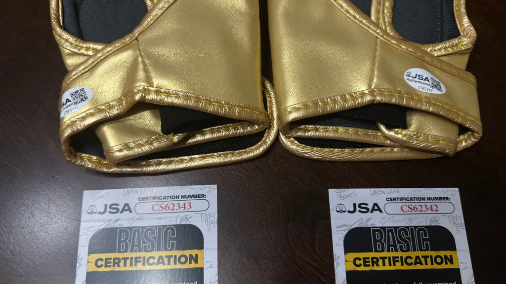 Gold UFC Glove, JSA Authenticated, JSA COA,