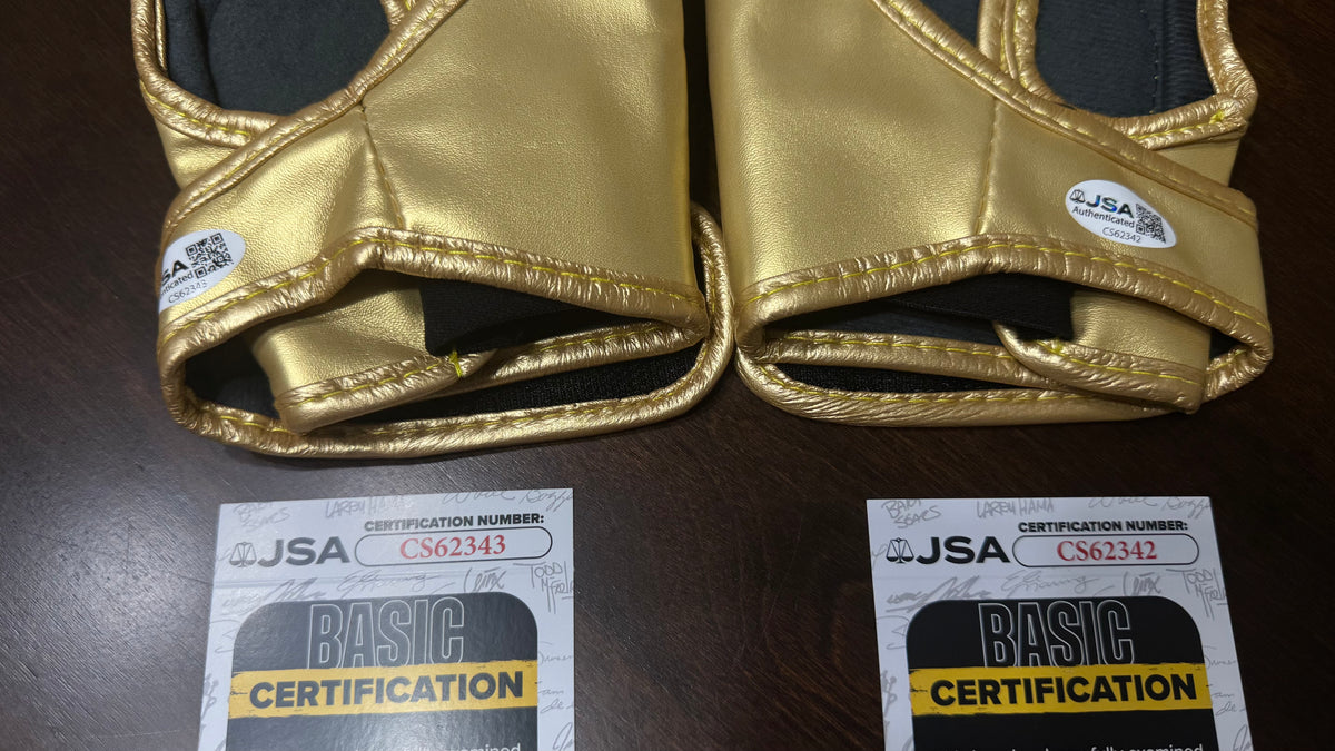 Gold UFC Glove, JSA Authenticated, JSA COA,