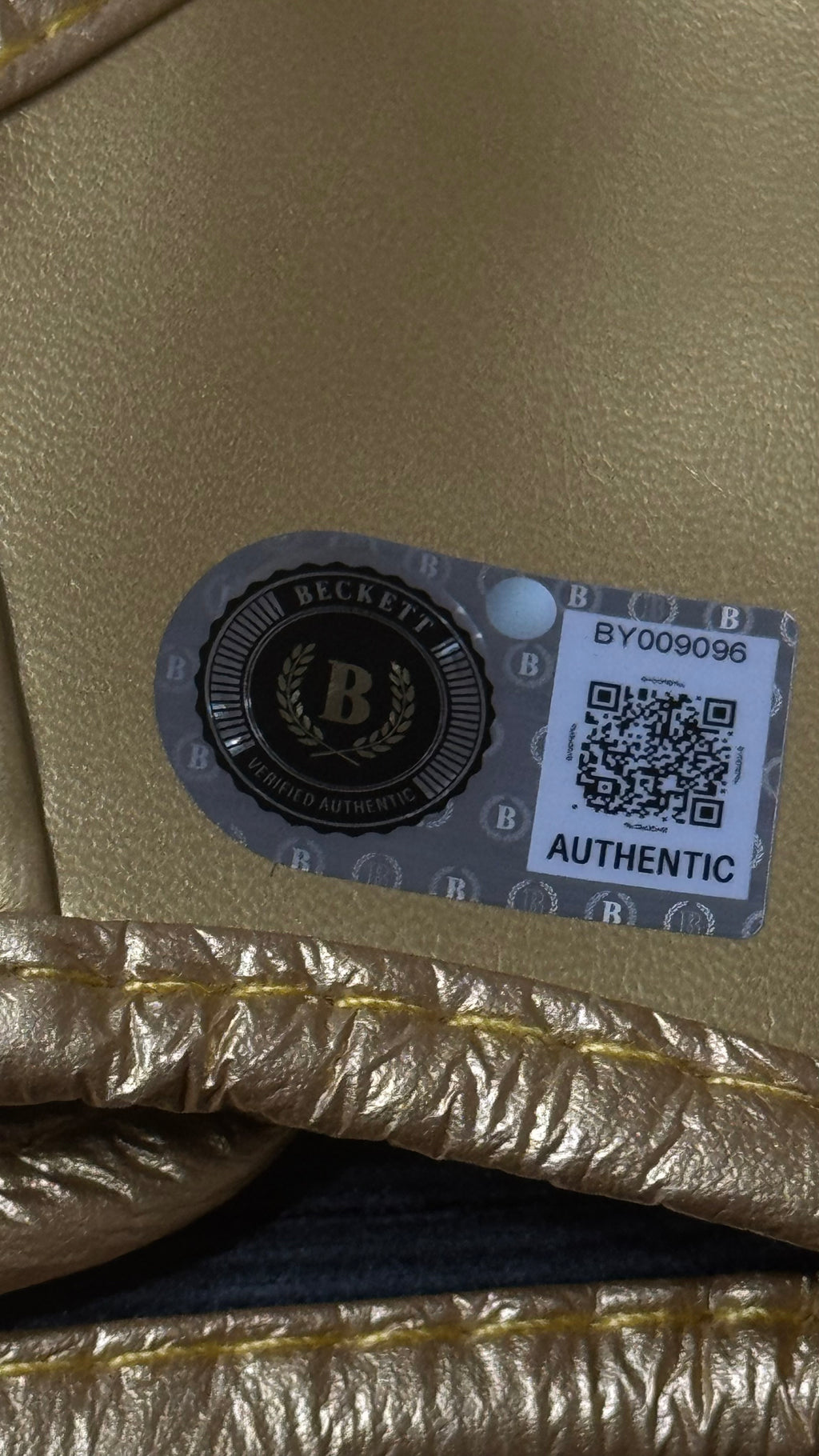 Jon Jones Signed Gold UFC Glove Beckett Authenticated Champion Gold Series Shadow Box – Limited Edition 1 of 10