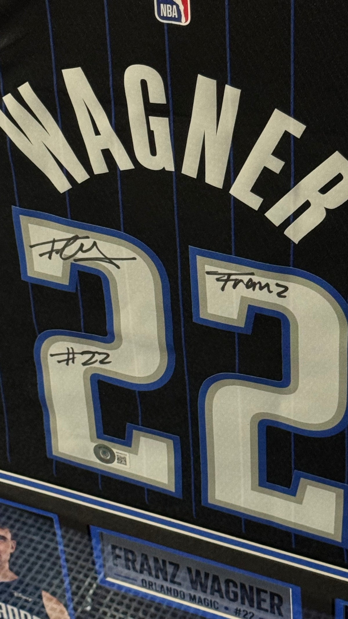 Franz Wagner Signed Nike Swingman Jersey Framed Display | Beckett Witnessed