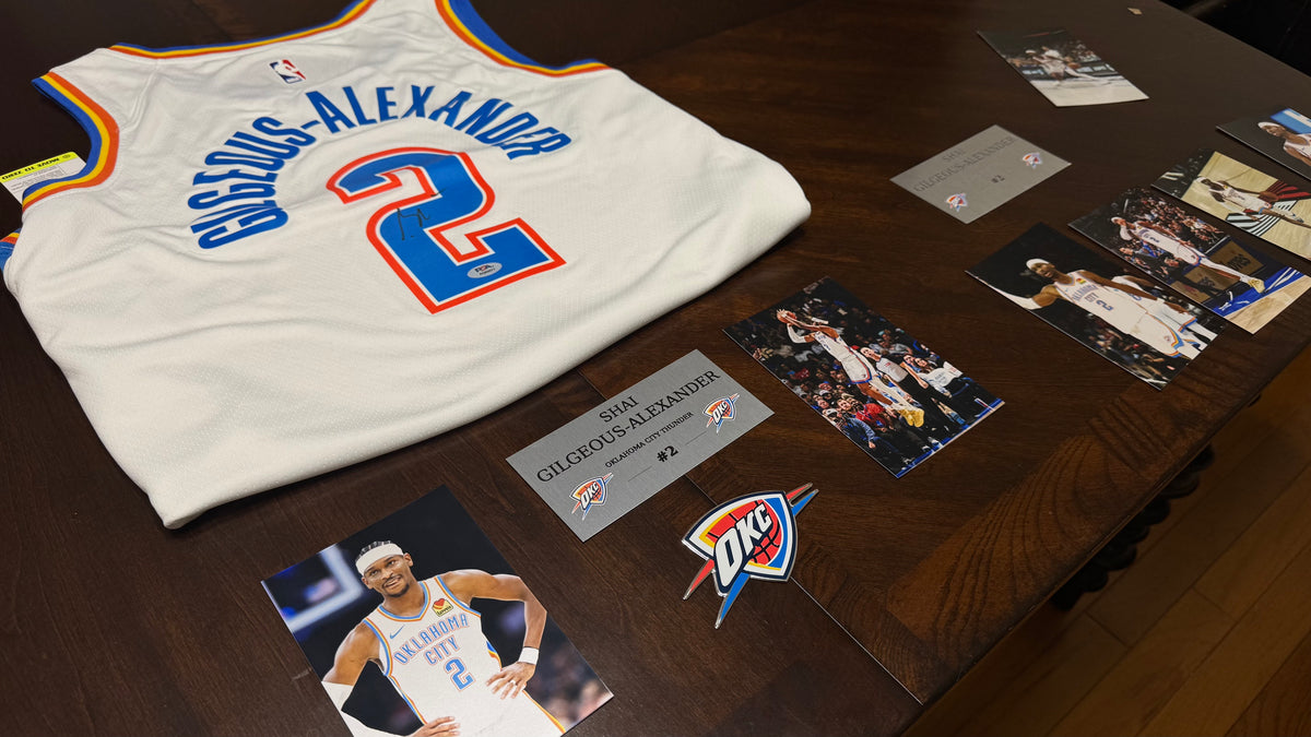 SHAI GILGEOUS-ALEXANDER SIGNED NIKE SWINGMAN JERSEY FRAMED DISPLAY PSA COA
