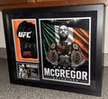 Conor McGregor Signed UFC Glove Shadow Box COA Icon Black 1/10 Custom Art