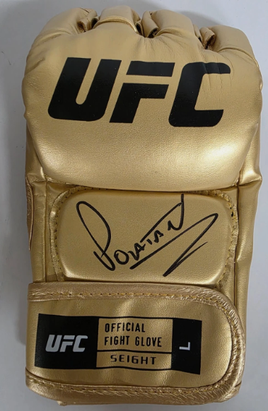 Alex Pereira Signed Gold UFC Glove Beckett Authenticated – Champion Gold Series Limited Edition 1 of 10